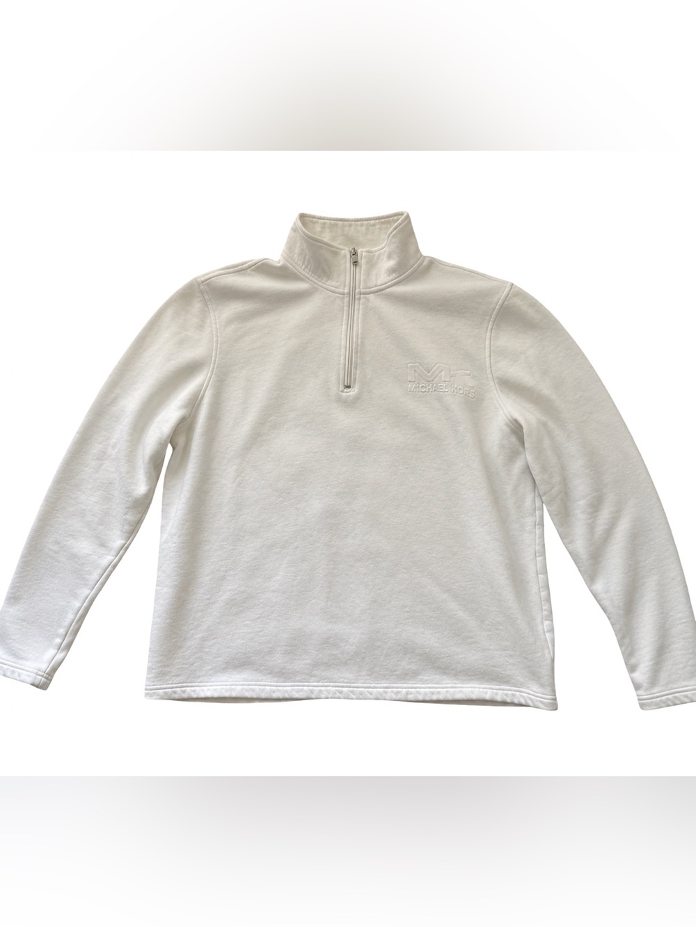 Michael Kors White Quarter Zip Pullover Sweatshirt Women’s